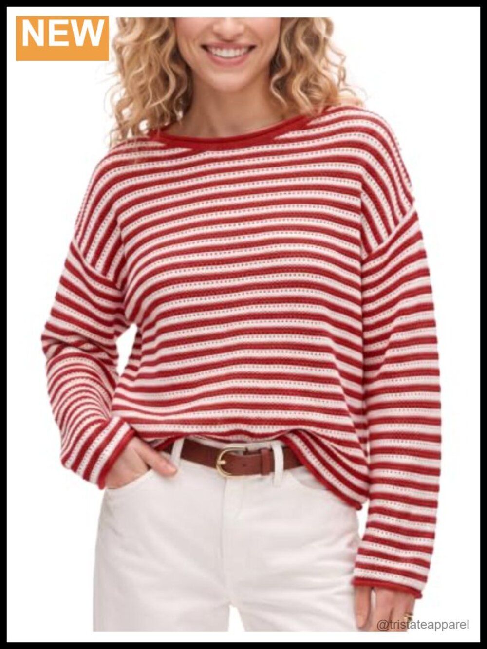 Women Striped Cable Knit Pullover Sweater Boatneck Long Sleeve Cotton Warm Fall